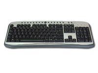 Teclado membrana PS/2 negro-plata