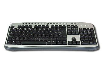 Teclado membrana PS/2 negro-plata