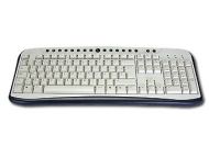 Teclado membrana PS/2 blanco-gris