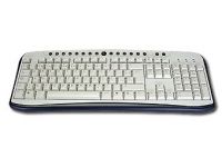 Teclado membrana PS/2 blanco-gris