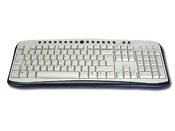 Teclado membrana PS/2 blanco-gris