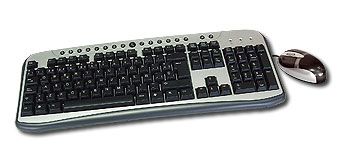 Teclado PS/2 y ratón óptico KIT negro-plata