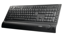 PERIXX Teclado Multimedia Perixx-303 UP Negro PS/2+USB