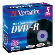 DVD-R 4.7 8X JEWELLCASE 5 HARD COAT VERBATIN