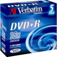 DVD+R 4.7 16X JEWELLCASE 5 VERBATIM