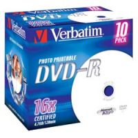 DVD-R 4.7 16X JEWELL 10 IMPRIMIBLE VERBATIM