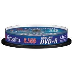 DVD+R 8.5 LATA 10 DOBLE CAPA VERBATIM