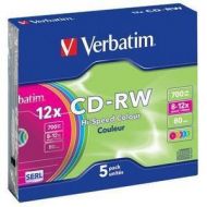CDRW 700 8/12 SLIM Pack5 COLORES VERBATIM
