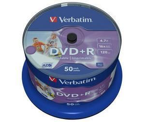 DVD+R 4.7 16X LATA 50 IMPRIMIBLE VERBATIM (PRINTABLE)