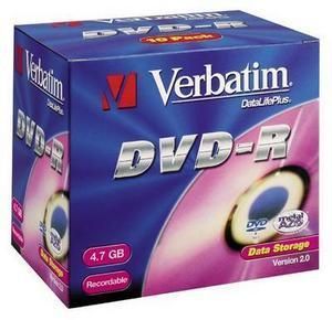 DVD-R 4.7 1X JEWELL NEUTRO Pack10 NEUTRO IMPRIMIBLE VERBATIM (PRINTABLE)
