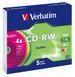 CDRW 700 1-4X SLIM Pack5 COLOR VERBATIM