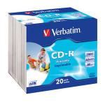 CDR 700 52X SLIM Pack20 IMPRIMIBLE VERBATIM (PRINTABLE)