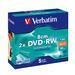 DVD-RW 1.4 8CM JEWELL Pack5 VERBATIM