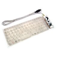 Teclado Plástico Flexible Reducido (USB Blanco)